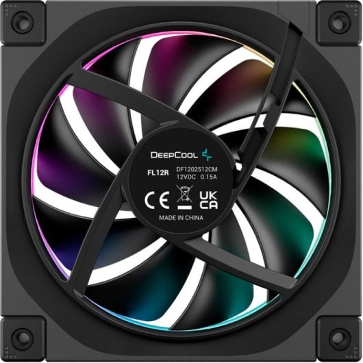 Ventilador DeepCool FL12R 120mm PWM ARGB Gen2 Negro 2150rpm Bajo Ruido
