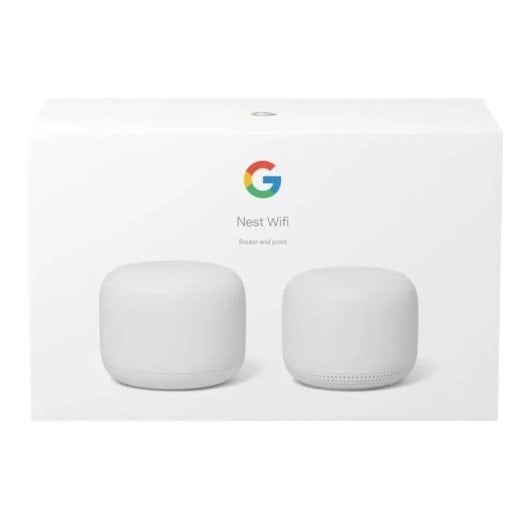 Router Google Nest WiFi Dual Band AC2200 Mesh 210m² Asistente Voz Blanco Snow Altavoz