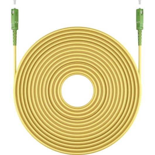 Câble à fibre optique simplex monomode SC-APC 9-125 3 m Âme PVC jaune 9 µm gaine 125 µm
