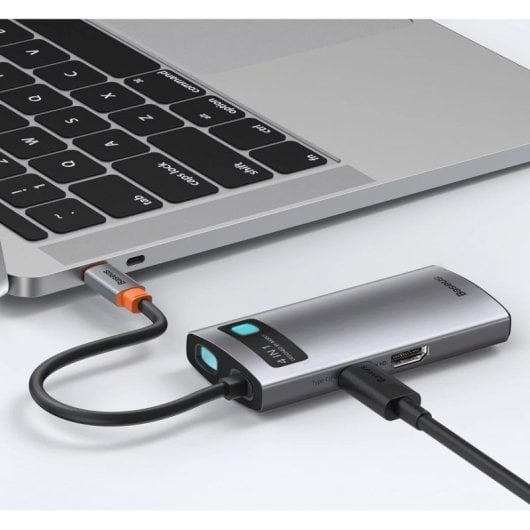 Hub USB-C Baseus Metal Gleam 4 en 1 HDMI 100W PD Aluminio Universal