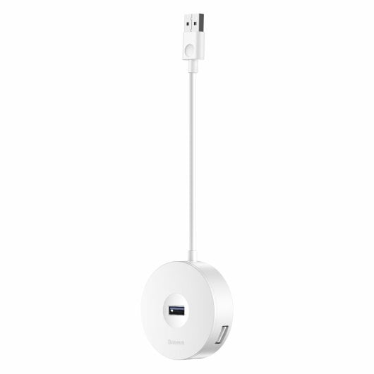 Baseus Hub USB CAHUB-F02 Bianco, 4 porte (1 USB 3.0, 3 USB 2.0), 5 Gbps, 0,25 m
