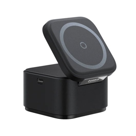 Cargador inalámbrico Baseus BS-W531 2-in-1 Magsafe 20W Negro salida inalámbrica 15W plegable