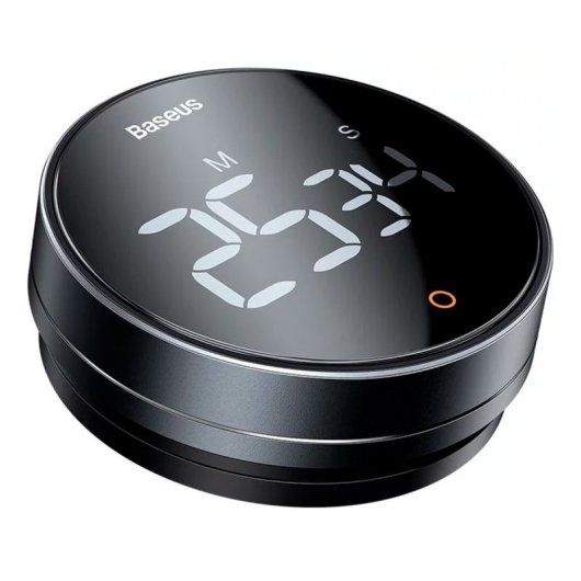 Temporizador Digital Baseus Heyo Pro FMDS000013 Pantalla LED Magnético 3 Niveles Volumen Negro