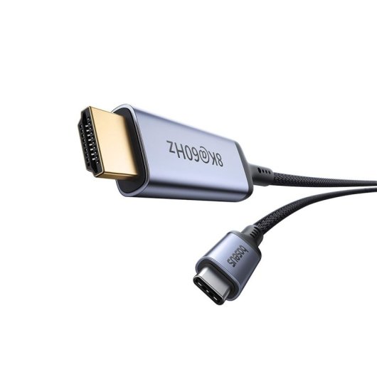Cabo HDMI USB-C Baseus BS-OH064 8K 60Hz 1,5m Alta Definição e Múltiplas Compatibilidades