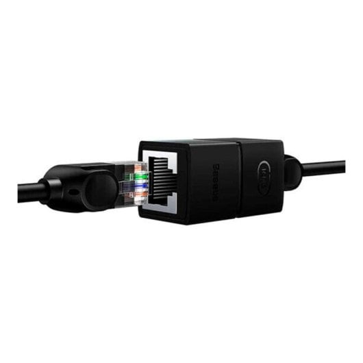 Baseus AirJoy Conector RJ45 Gigabit Fêmea-Fêmea até 100m Resistente PVC Preto