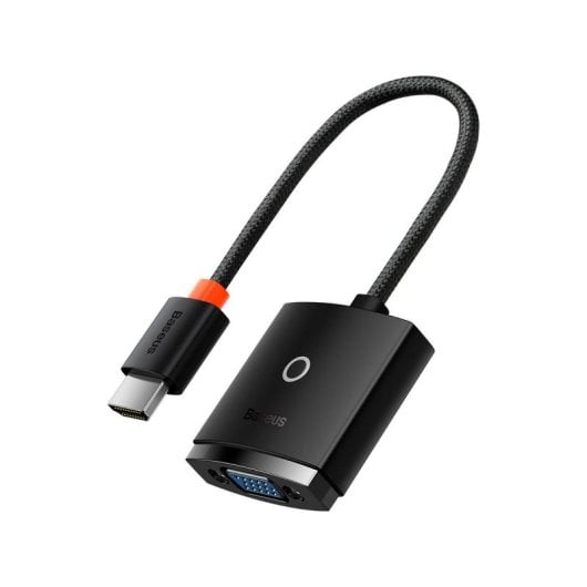 Adattatore Baseus da HDMI a VGA con uscita audio mini jack da 3,5 mm, nero