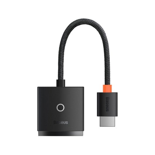 Adattatore Baseus da HDMI a VGA con uscita audio mini jack da 3,5 mm, nero