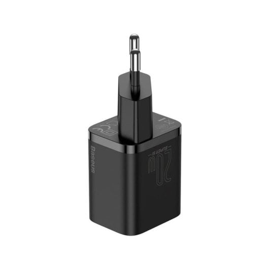 Cargador USB-C Baseus 1C Super Si 20W con carga rápida y cable Lightning 1M Negro