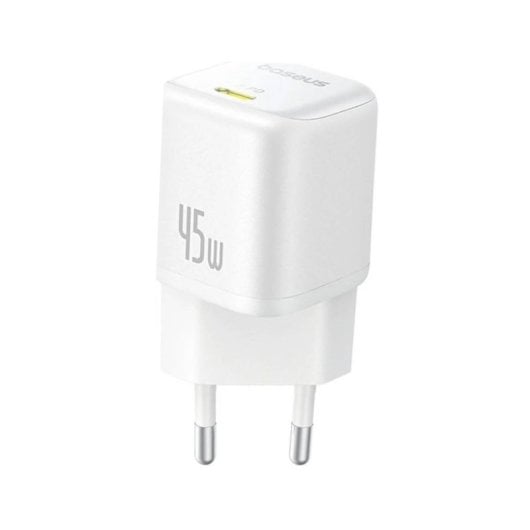 Baseus PicoGo GaN Caricabatterie Ultra-Mini 45W Bianco USB-C Ricarica Rapida Compatto