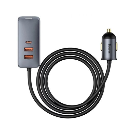 Cargador de coche Baseus Share Together 4 Puertos USB-C/USB, Cable 1.5m, Protección avanzada