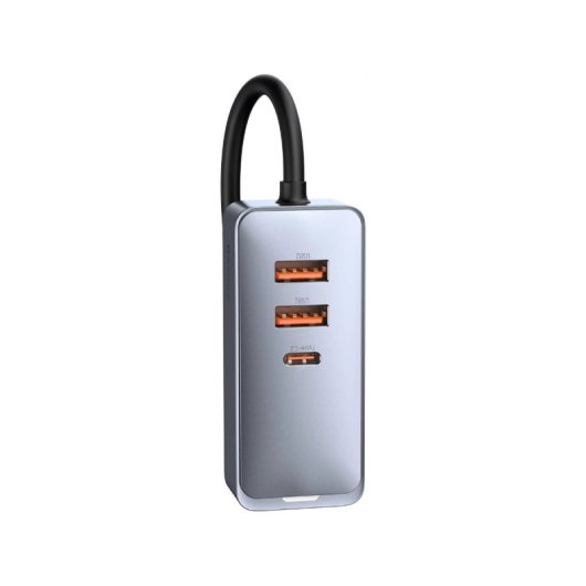 Cargador de coche Baseus Share Together 4 Puertos USB-C/USB, Cable 1.5m, Protección avanzada
