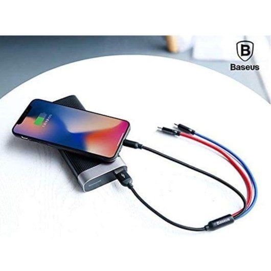 Câble USB Baseus CAMLT-BSY01 3en1 1,2m USB A vers Type-C Lightning Micro USB