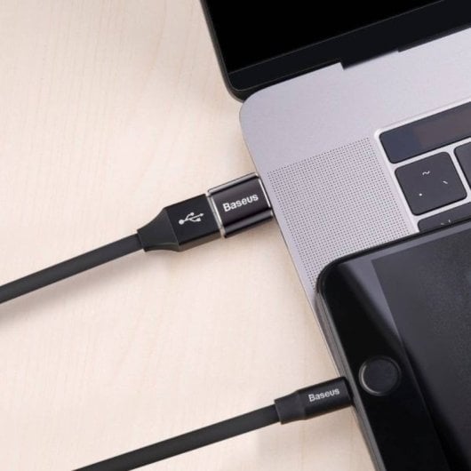 Adaptateur microUSB vers Type-C Baseus ABMU24ABK Noir Argent compact résistant