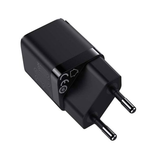 Carregador Baseus GAN3 30W 1C USB-C GaN3, carregamento rápido, compacto, preto