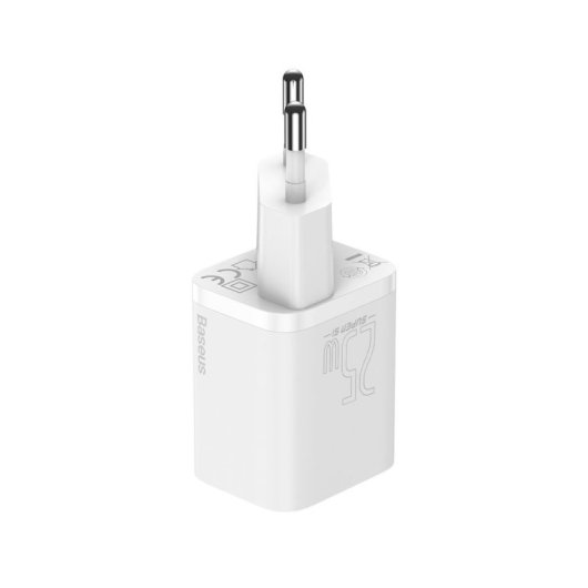 Cargador Baseus TZCCSUP-L01 25W Super Si USB-C 1 Puerto Carga Rápida Blanco 1m
