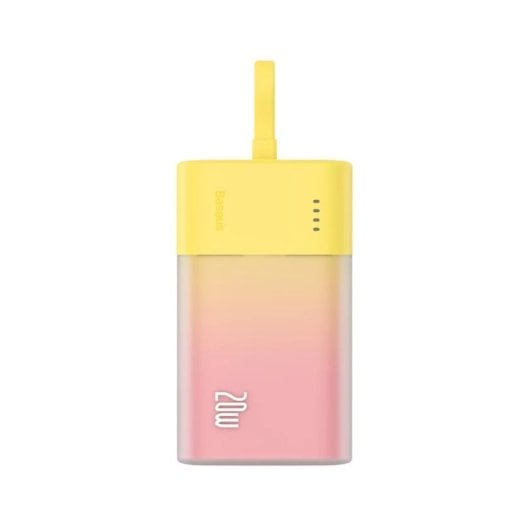 Powerbank Baseus Popsicle 5200mAh 20W USB-C Lightning Integriert Gelb/Pink