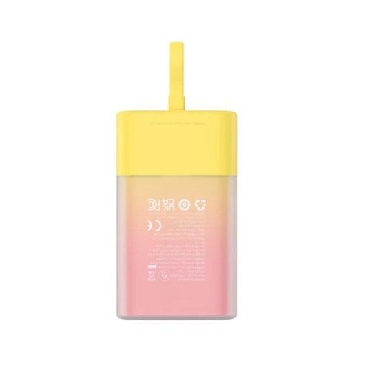 Powerbank Baseus Popsicle 5200mAh 20W USB-C Lightning Integriert Gelb/Pink