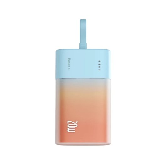 Powerbank Baseus Popsicle 5200mAh 20W Lightning Integrado Azul/Naranja Compacto