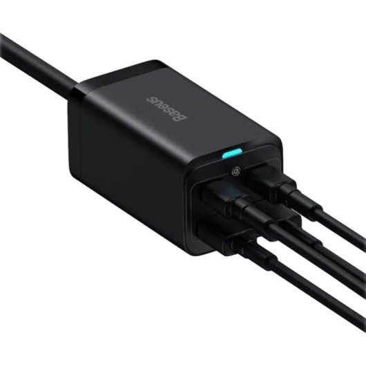Cargador Baseus Quick Charger GaN3 Pro 100W Negro 4 Puertos con Cable USB-C 1,5m