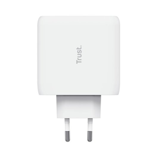 Cargador Trust Maxo 65W Doble USB-C PPS Fast Charge Blanco Indicador LED