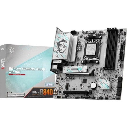 Carte mère MSI B840M GAMING PLUS WIFI6E AMD B840 Socket AM5 DDR5 micro ATX WiFi 6E 2.5GbE M.2 RAID