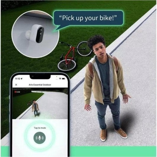 Câmera de vigilância ARLO Essential 2 FHD Visão Noturna Interna e Externa Conectividade Wi-Fi e USB