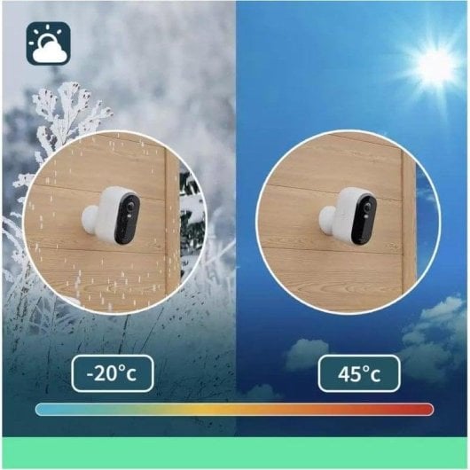 Câmera de vigilância ARLO Essential 2 FHD Visão Noturna Interna e Externa Conectividade Wi-Fi e USB