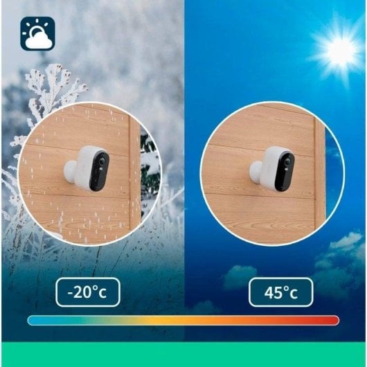 Câmera de vigilância Arlo Essential 2K Visão Noturna Interno e Externo Áudio Bidirecional e Alarme