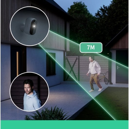 Cámara IP ARLO 2K QHD visión nocturna avanzada, batería recargable, audio bidireccional, sirena remota