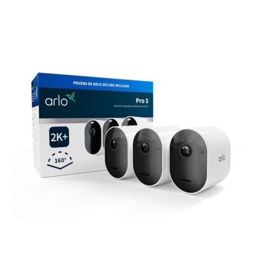 Cámara IP ARLO Pro 5 2K+ juego 3 cámaras 4MP inalámbrica/alámbrica visión nocturna