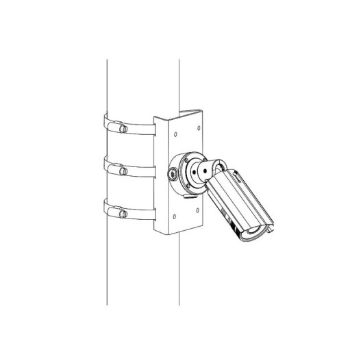 Soporte de cámara Hikvision DS-1275ZJ acero inoxidable una pieza hasta 10kg plata