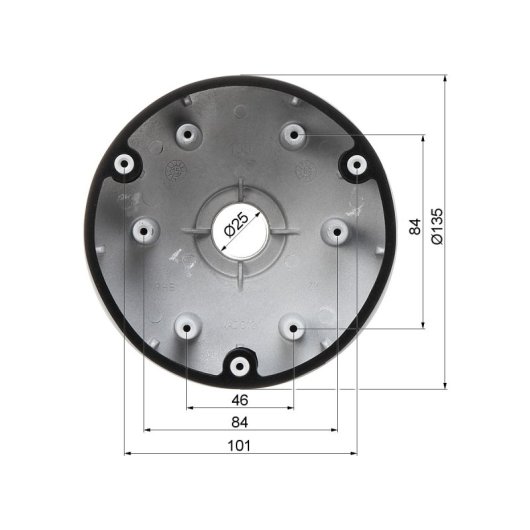 Soporte de techo Hikvision DS-1271ZJ-140-DM45 para cámara domo, 56,5 cm, carga 3 kg, blanco