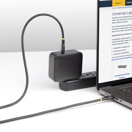 Câble de charge USB-C 3 m 240 W certifié USB-IF noir StarTech EPR TPE haute durabilité