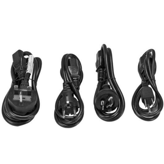 Fuente de Alimentación StarTech 12V 5A Universal CE FCC UL SVA12M5NA Conector Tipo M y Cables AU/EU/JP/NA/UK