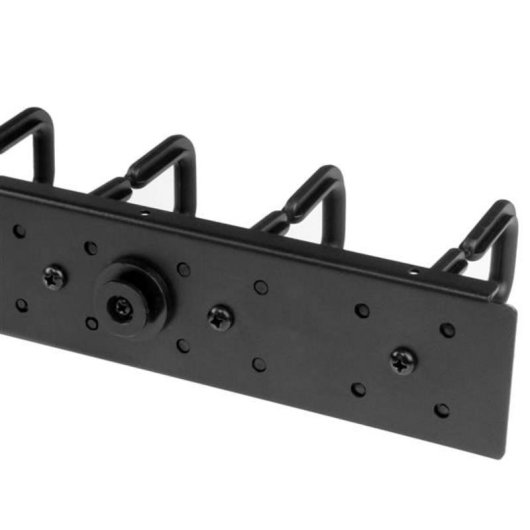 Panel Gestión de Cables StarTech 0U 1,8m Anillas en D Acero Negro para Rack 40U