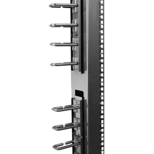 Panel Gestión de Cables StarTech 0U 1,8m Anillas en D Acero Negro para Rack 40U
