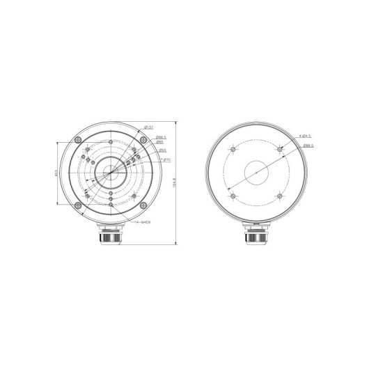 Boîte de jonction universelle robuste en aluminium Hikvision DS-1280ZJ-S, blanche, 4,5 kg