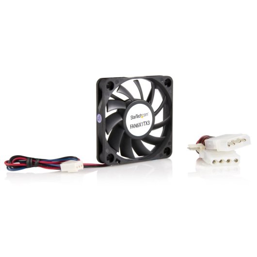Ventilador suplementar StarTech FAN6X1TX3 60 mm 4000 RPM com rolamento de esferas duplo TX3/LP4 preto