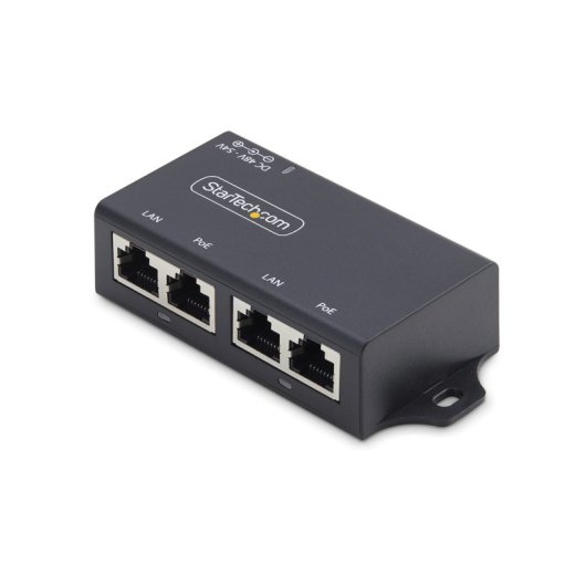 Fuente de Alimentación StarTech 30W Gigabit PoE+ 2 Puertos Certificación IEEE 802.3at Modelo AF221CE-POE-INJECTOR Instal