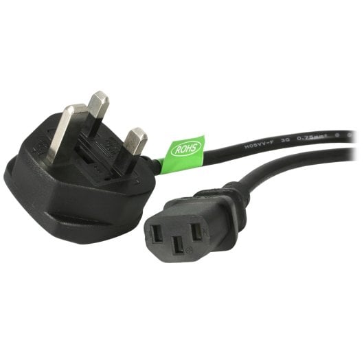 StarTech.com 10A 250V 1m BS 1363 auf C13 18AWG Schwarz IEC 60320 Netzteil