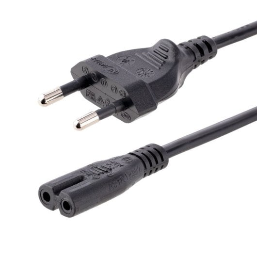 Fuente de Alimentación StarTech 2m Enchufe EU C7 18AWG 250V 2.5A Conductividad Alta Negra