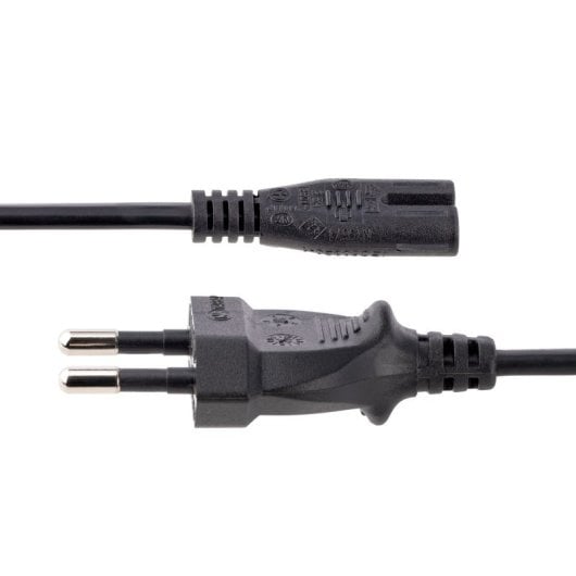 Fuente de Alimentación StarTech 2m Enchufe EU C7 18AWG 250V 2.5A Conductividad Alta Negra