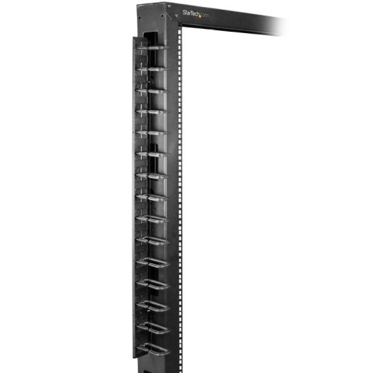 Panneau de gestion de câbles StarTech.com 91 cm 0U avec anneaux en D pour racks 20U et plus, modèle CMVER20UD