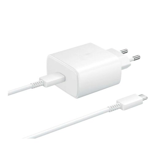 Samsung EP-TA845 USB-C 45W Ladegerät Weiß Schnellladend und kompakt