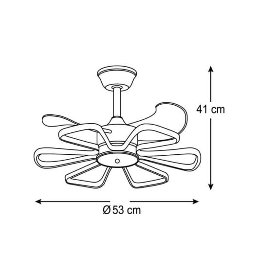 Ventilador de techo Bel Air Enebro Motor DC 30W LED 6 velocidades mando