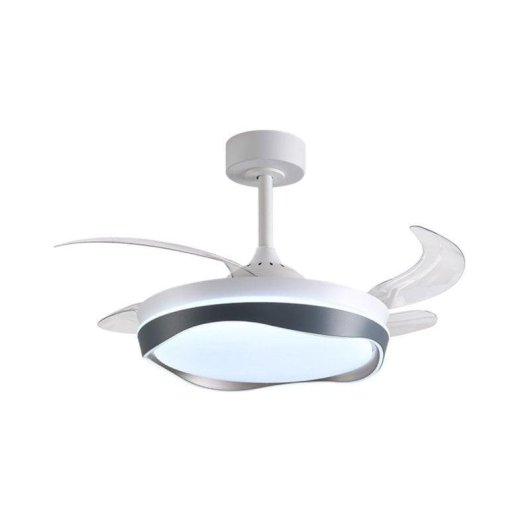 Ventilatore da soffitto Bel Air Almati DC 4 pale LED 72W Bianco Nero