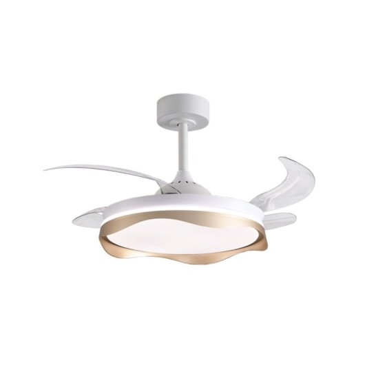 Ventilador de techo Bel Air Olas 4 aspas retráctiles, motor DC, LED 72W, control remoto