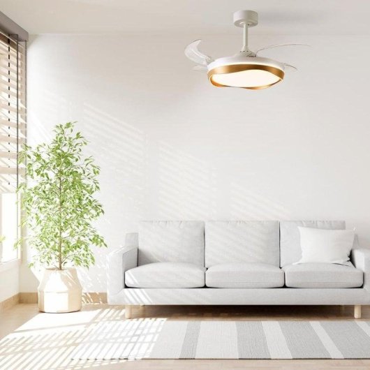 Ventoinha de teto Bel Air Almati DC LED 72W 6 velocidades branco ou preto