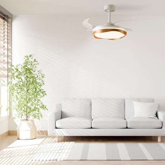 Ventilador de techo Bel Air Almati DC LED 72W 6 velocidades aspas retráctiles blanco o negro