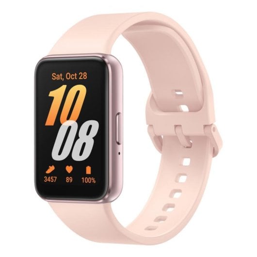 Samsung Galaxy Fit3 Bluetooth 40mm AMOLED Ouro Rosa Resistente à Água 5ATM+IP68 SpO2 Sono Cardíaco